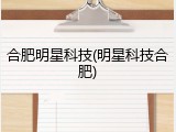 合肥明星科技(明星科技合肥)
