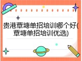 贵港覃塘单招培训哪个好(覃塘单招培训优选)