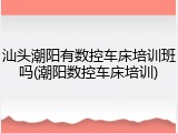 汕头潮阳有数控车床培训班吗(潮阳数控车床培训)