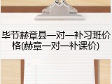 毕节赫章县一对一补习班价格(赫章一对一补课价)
