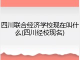 四川联合经济学校现在叫什么(四川经校现名)