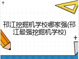 邗江挖掘机学校哪家强(邗江最强挖掘机学校)