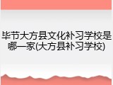 毕节大方县文化补习学校是哪一家(大方县补习学校)