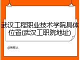 武汉工程职业技术学院具体位置(武汉工职院地址)