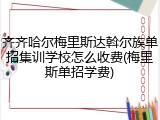 齐齐哈尔梅里斯达斡尔族单招集训学校怎么收费(梅里斯单招学费)