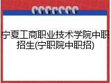 宁夏工商职业技术学院中职招生(宁职院中职招)