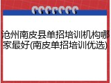沧州南皮县单招培训机构哪家最好(南皮单招培训优选)