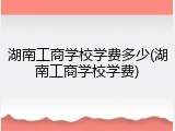 湖南工商学校学费多少(湖南工商学校学费)