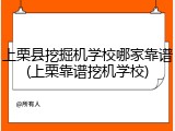 上栗县挖掘机学校哪家靠谱(上栗靠谱挖机学校)