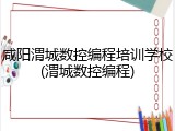 咸阳渭城数控编程培训学校(渭城数控编程)