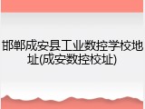 邯郸成安县工业数控学校地址(成安数控校址)