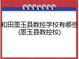 和田墨玉县数控学校有哪些(墨玉县数控校)