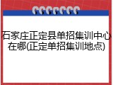 石家庄正定县单招集训中心在哪(正定单招集训地点)
