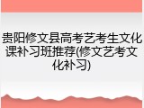 贵阳修文县高考艺考生文化课补习班推荐(修文艺考文化补习)