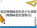 吴忠青铜峡农校多少分录取(青铜峡农校录取分)