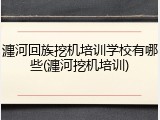 瀍河回族挖机培训学校有哪些(瀍河挖机培训)