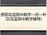 贵阳花溪高中数学一对一补习(花溪高中数学辅导)