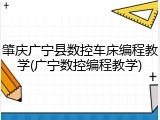 肇庆广宁县数控车床编程教学(广宁数控编程教学)