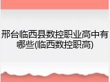 邢台临西县数控职业高中有哪些(临西数控职高)