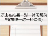 凉山布拖县一对一补习班价格(布拖一对一补课价)