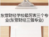 东营财经学校最厉害三个专业(东营财经三强专业)