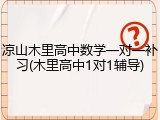 凉山木里高中数学一对一补习(木里高中1对1辅导)