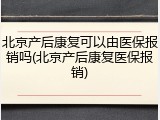 北京产后康复可以由医保报销吗(北京产后康复医保报销)