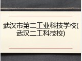 武汉市第二工业科技学校(武汉二工科技校)