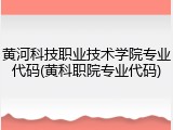 黄河科技职业技术学院专业代码(黄科职院专业代码)