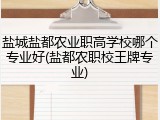 盐城盐都农业职高学校哪个专业好(盐都农职校王牌专业)