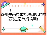 赣州定南县单招培训机构推荐(定南单招培训)