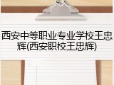 西安中等职业专业学校王忠辉(西安职校王忠辉)