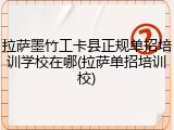 拉萨墨竹工卡县正规单招培训学校在哪(拉萨单招培训校)