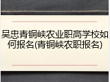 吴忠青铜峡农业职高学校如何报名(青铜峡农职报名)