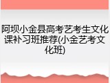 阿坝小金县高考艺考生文化课补习班推荐(小金艺考文化班)
