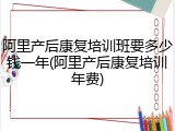 阿里产后康复培训班要多少钱一年(阿里产后康复培训年费)