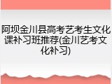 阿坝金川县高考艺考生文化课补习班推荐(金川艺考文化补习)