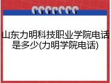 山东力明科技职业学院电话是多少(力明学院电话)