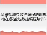 吴忠盐池县数控编程培训机构在哪(盐池数控编程培训)