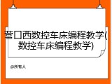 营口西数控车床编程教学(数控车床编程教学)