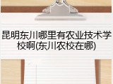 昆明东川哪里有农业技术学校啊(东川农校在哪)