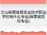文山麻栗坡县农业技术职业学校有什么专业(麻栗坡农校专业)