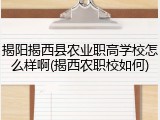 揭阳揭西县农业职高学校怎么样啊(揭西农职校如何)