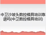 中卫沙坡头数控模具培训靠谱吗(中卫数控模具培训)