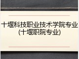 十堰科技职业技术学院专业(十堰职院专业)