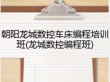 朝阳龙城数控车床编程培训班(龙城数控编程班)