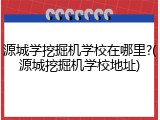 源城学挖掘机学校在哪里?(源城挖掘机学校地址)