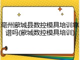亳州蒙城县数控模具培训靠谱吗(蒙城数控模具培训)