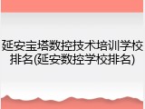 延安宝塔数控技术培训学校排名(延安数控学校排名)