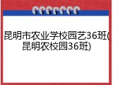 昆明市农业学校园艺36班(昆明农校园36班)